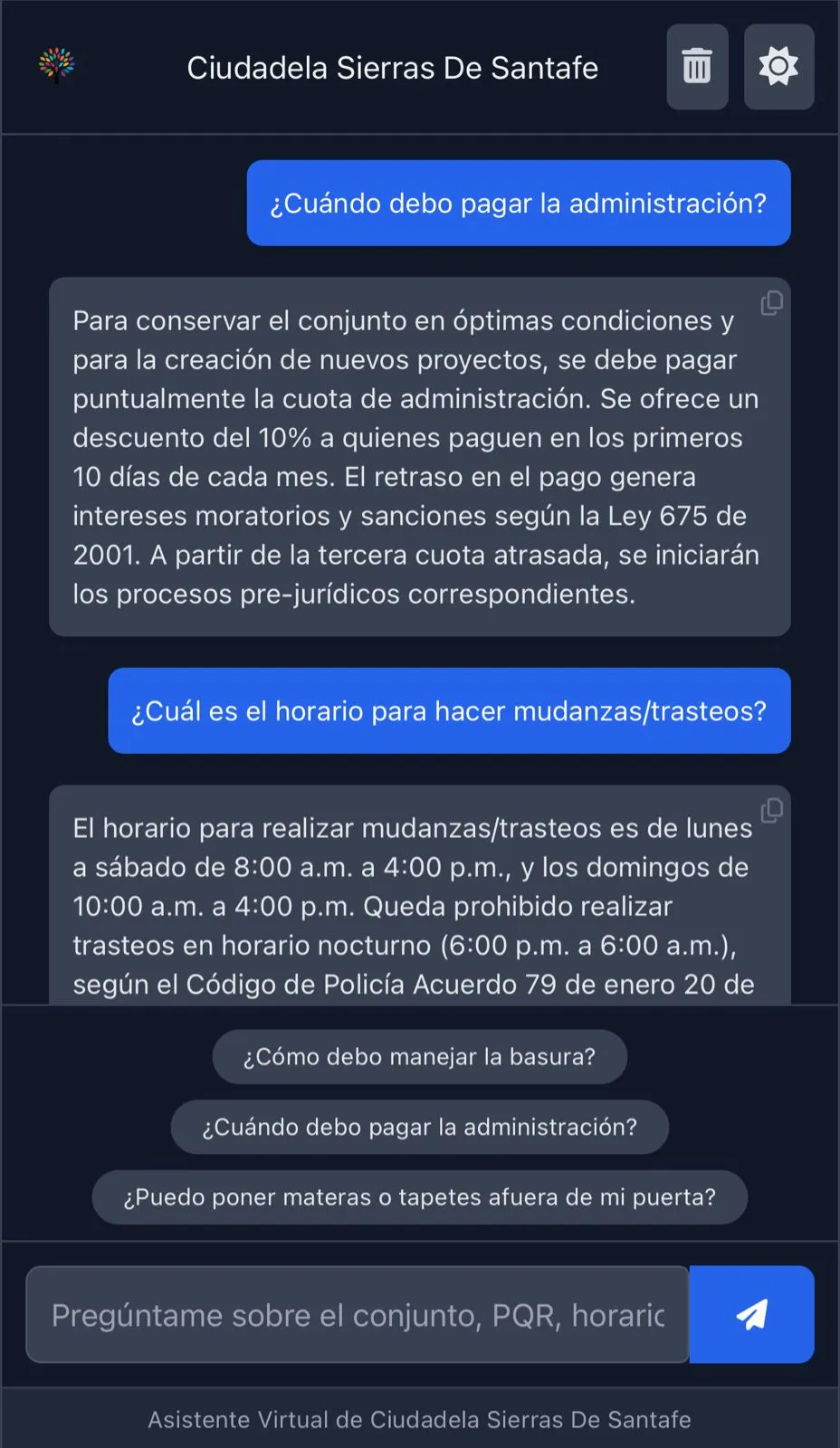Chatbot Residencial con IA