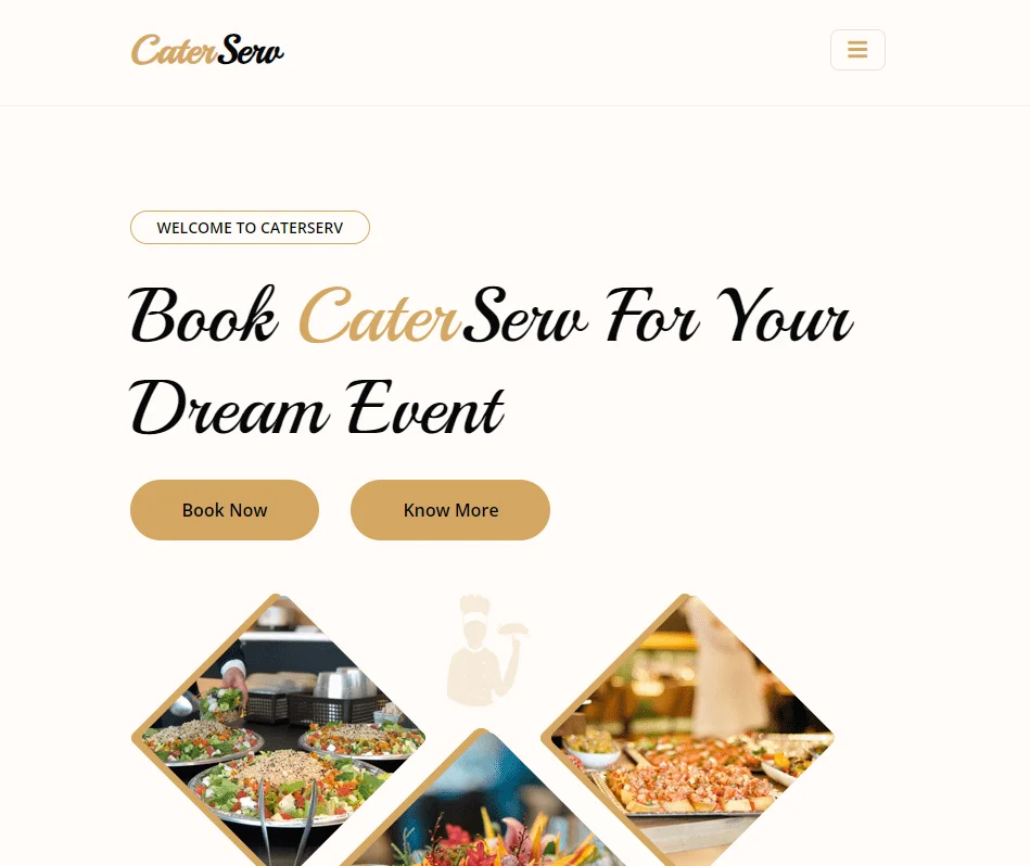 desarrollo web Catering Server para eventos